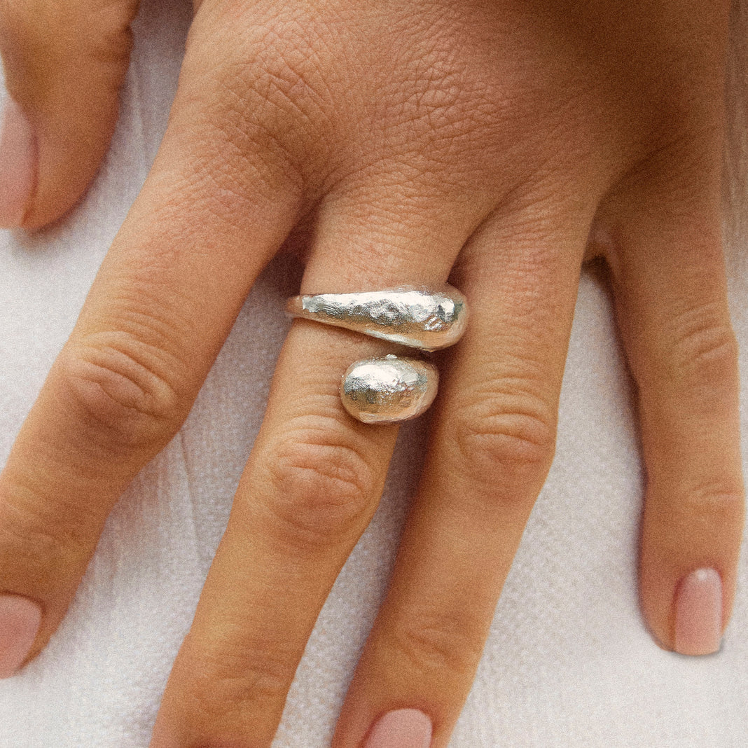 Filippa Large Silver Ring