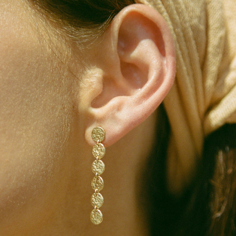 Earrings gold jewelry