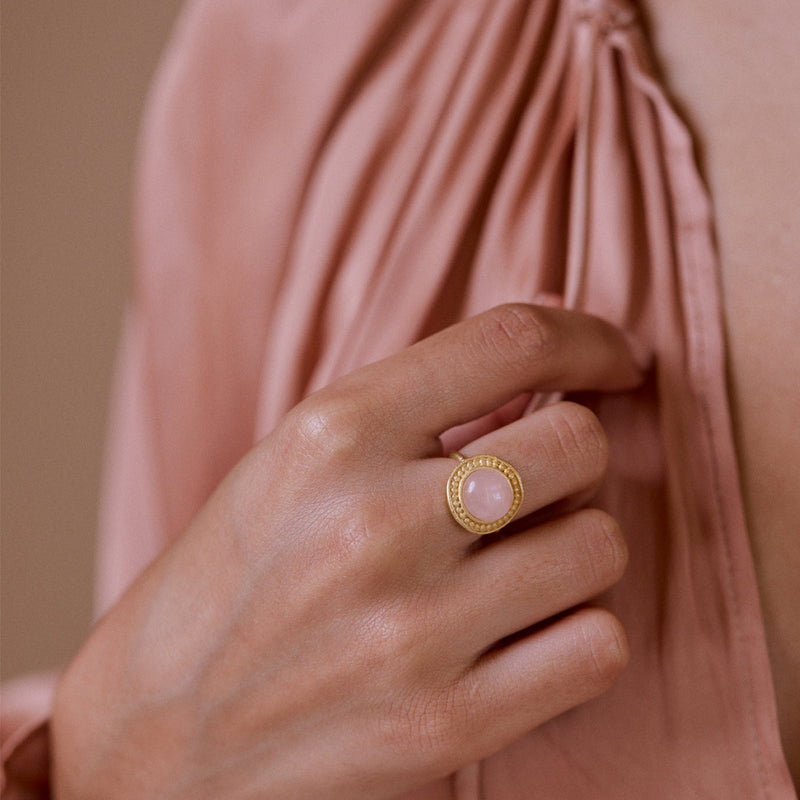 agape studio anais pink ring jewelry gold